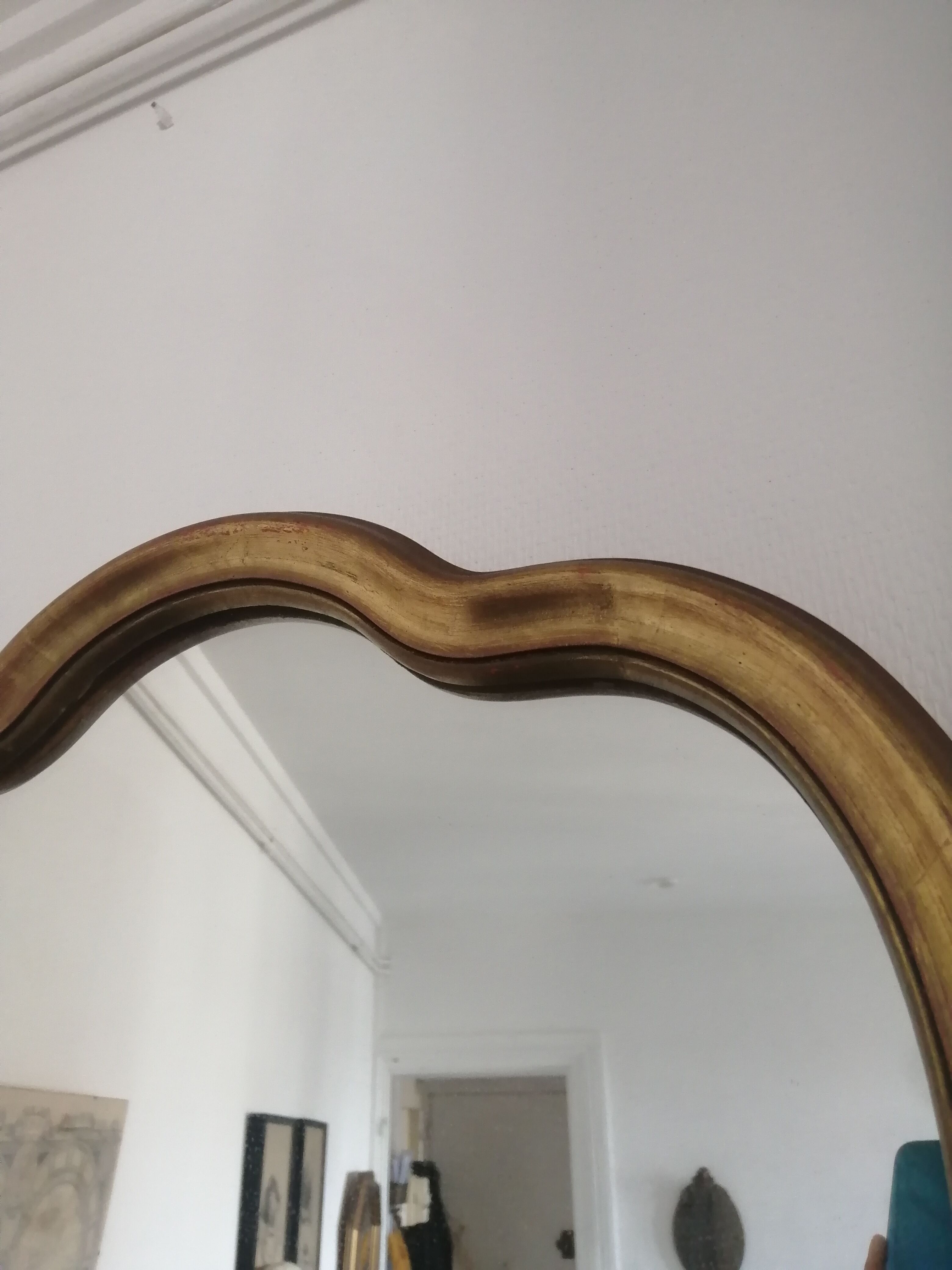 Golden mirror  50x70cm