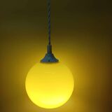 Pair of vintage ball pendant lights circa 1970