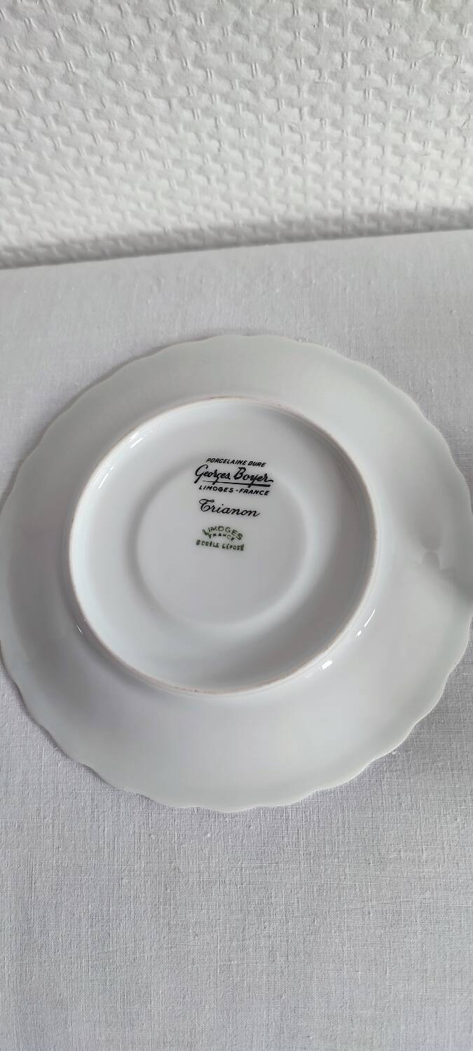 Limoges porcelain cup and saucer Georges Boyer