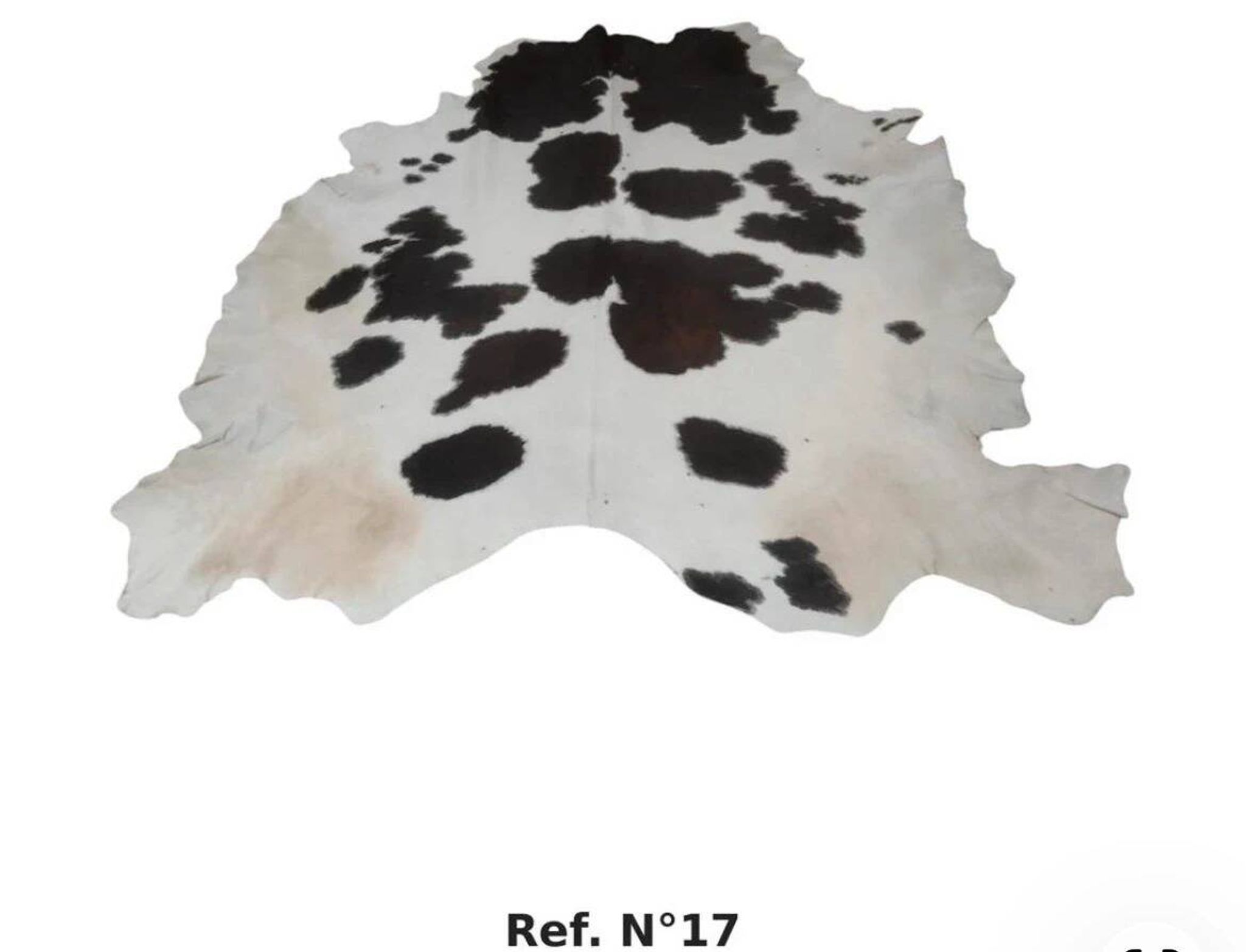 Tapis peau de vache véritable 1,9 x 1,9 m - Réf. 17