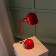 Red painted-metal desk lamp by Barbieri & Marianelli for Tronconi, 1980s Italian Memphis Postmodern design