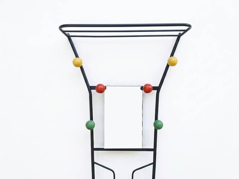 Vintage wall coat rack design 1950/1960 by Roger Feraud