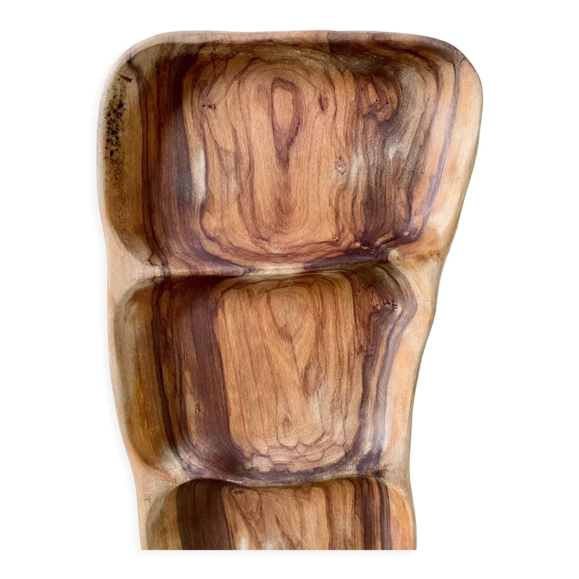 Plat en bois compartimenté