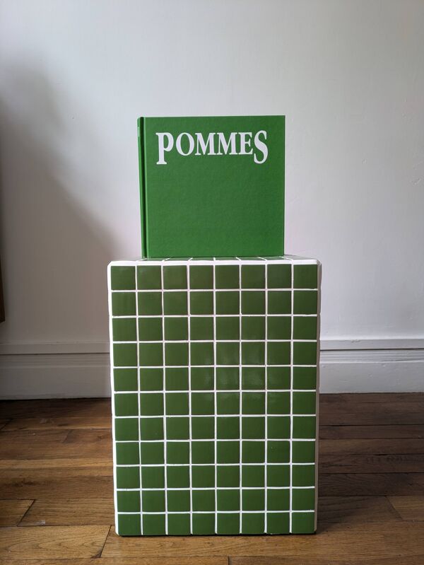 Bout de canapé ou table d'appoint en carreaux de céramique