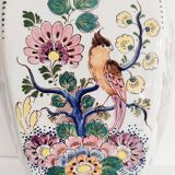 Delft potiche vase polychrome parakeets decoration
