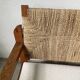 Pair of oak and straw armchairs, reconstruction style