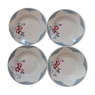 4 assiettes creuses Sarreguemines