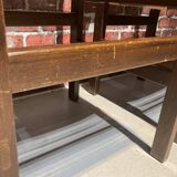 Set of four wooden and leather chairs from Maison Regain