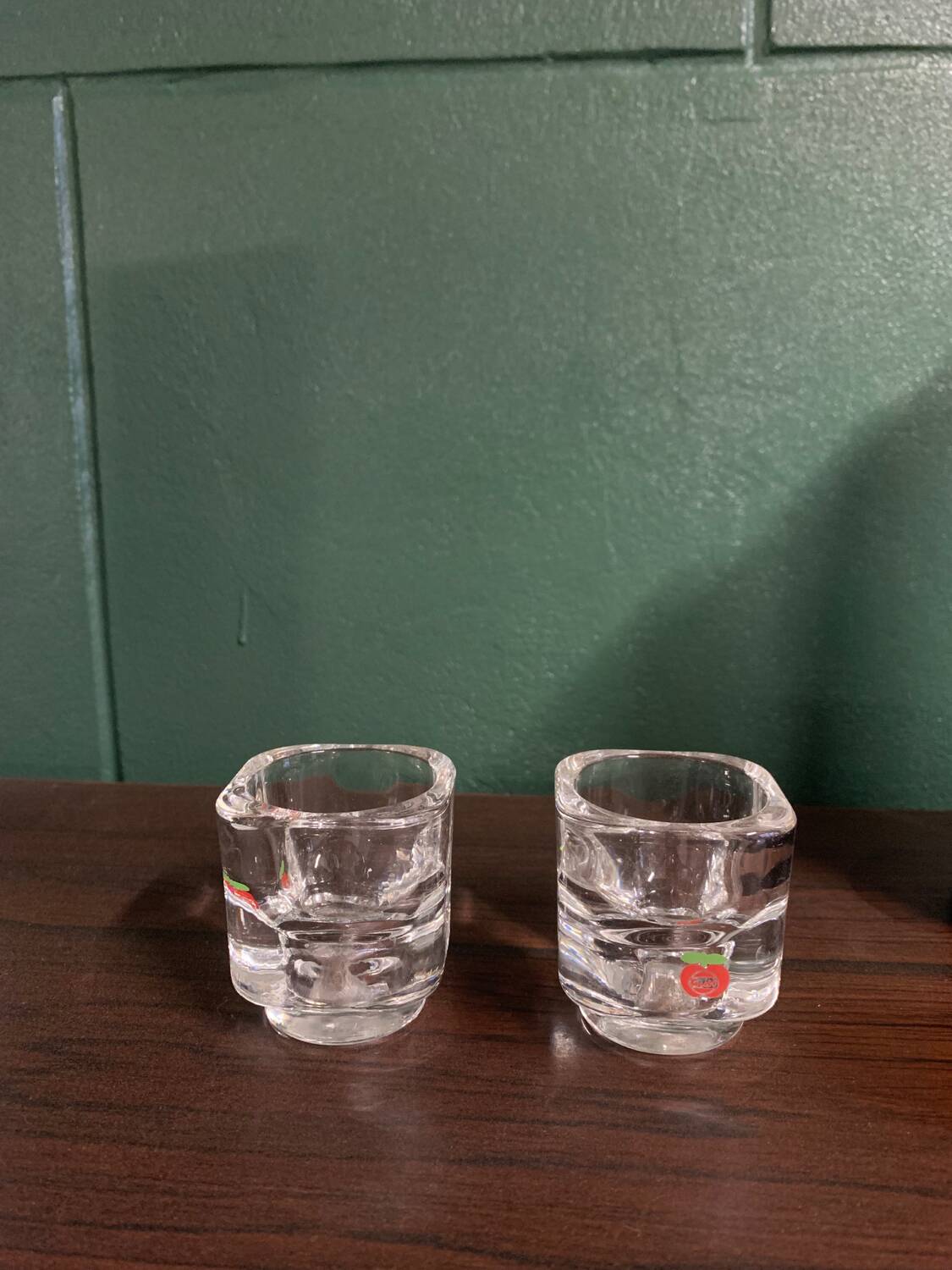 Pair of Glass Candlesticks by GULF, 1970s