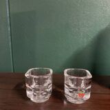 Pair of Glass Candlesticks by GULF, 1970s