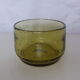 Coupe en verre bullé ocre