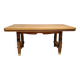 Table de salle a manger époque Art Déco en acajou blond vers 1950