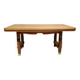 Art Deco period dining table in blond mahogany circa 1950