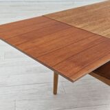 1970s, Danish design, folding sofa table, teak and oak wood