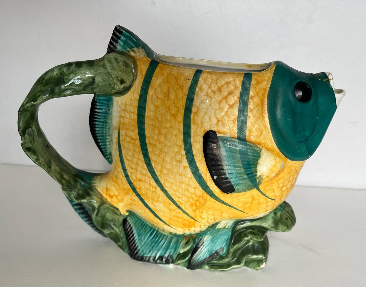 Vintage zoomorphic slip pitcher