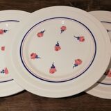 3 Céranord dessert plates