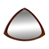 Important Miroir Triangulaire en Teck, Design Scandinave, Circa 1950