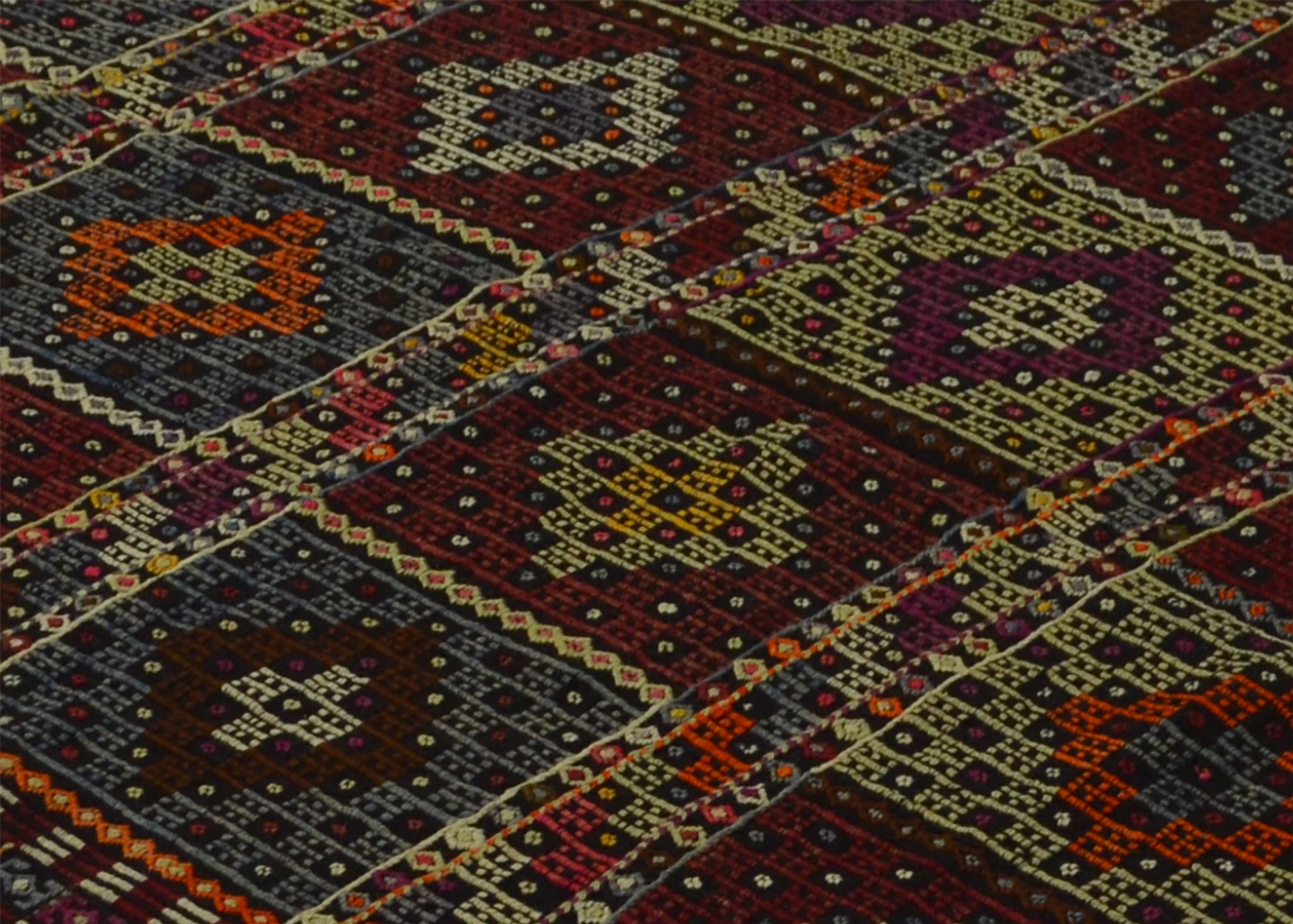 Anatolian handmade kilim rug 216 cm x 156 cm