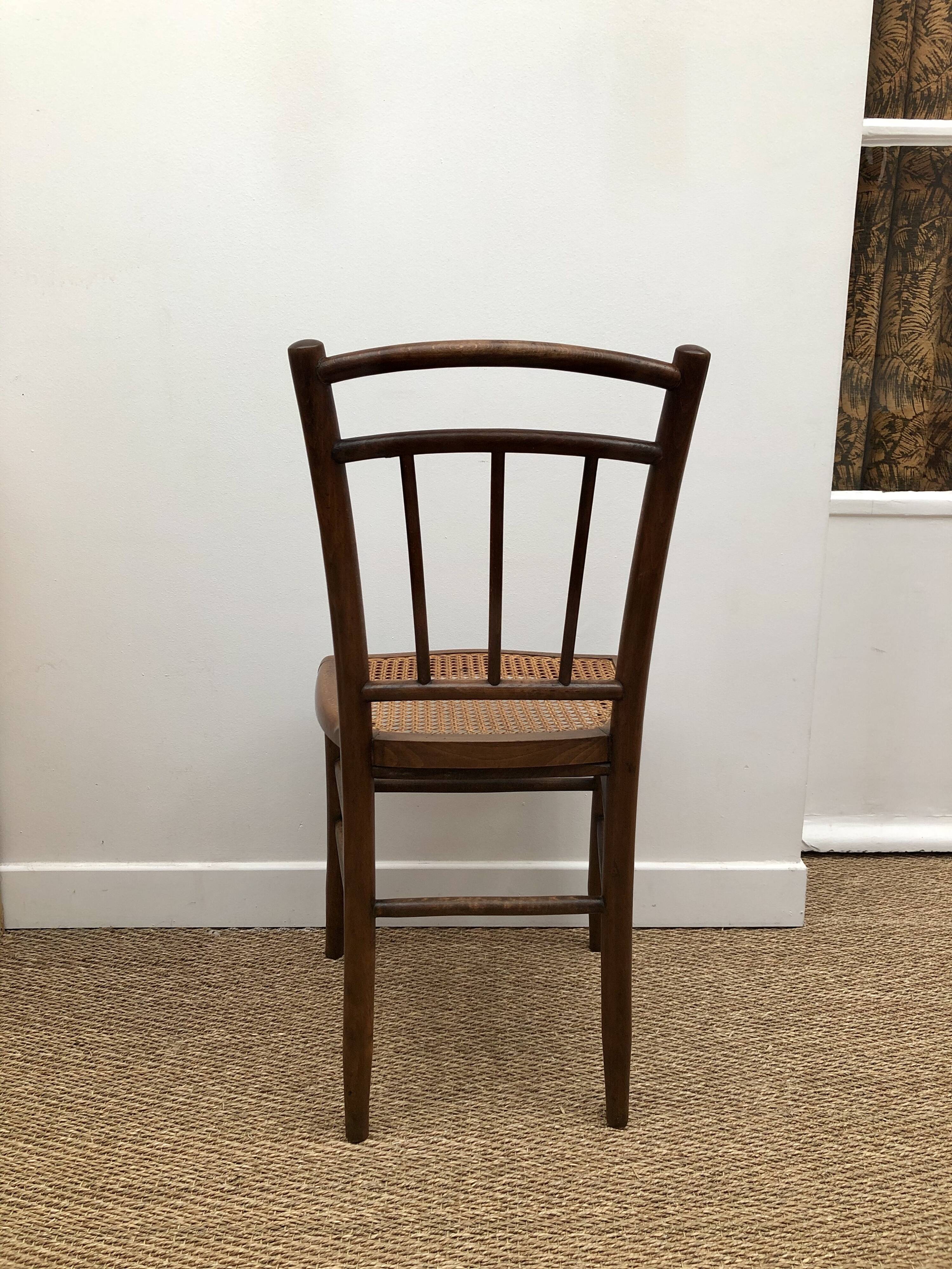 6 bistro chairs with caning seat