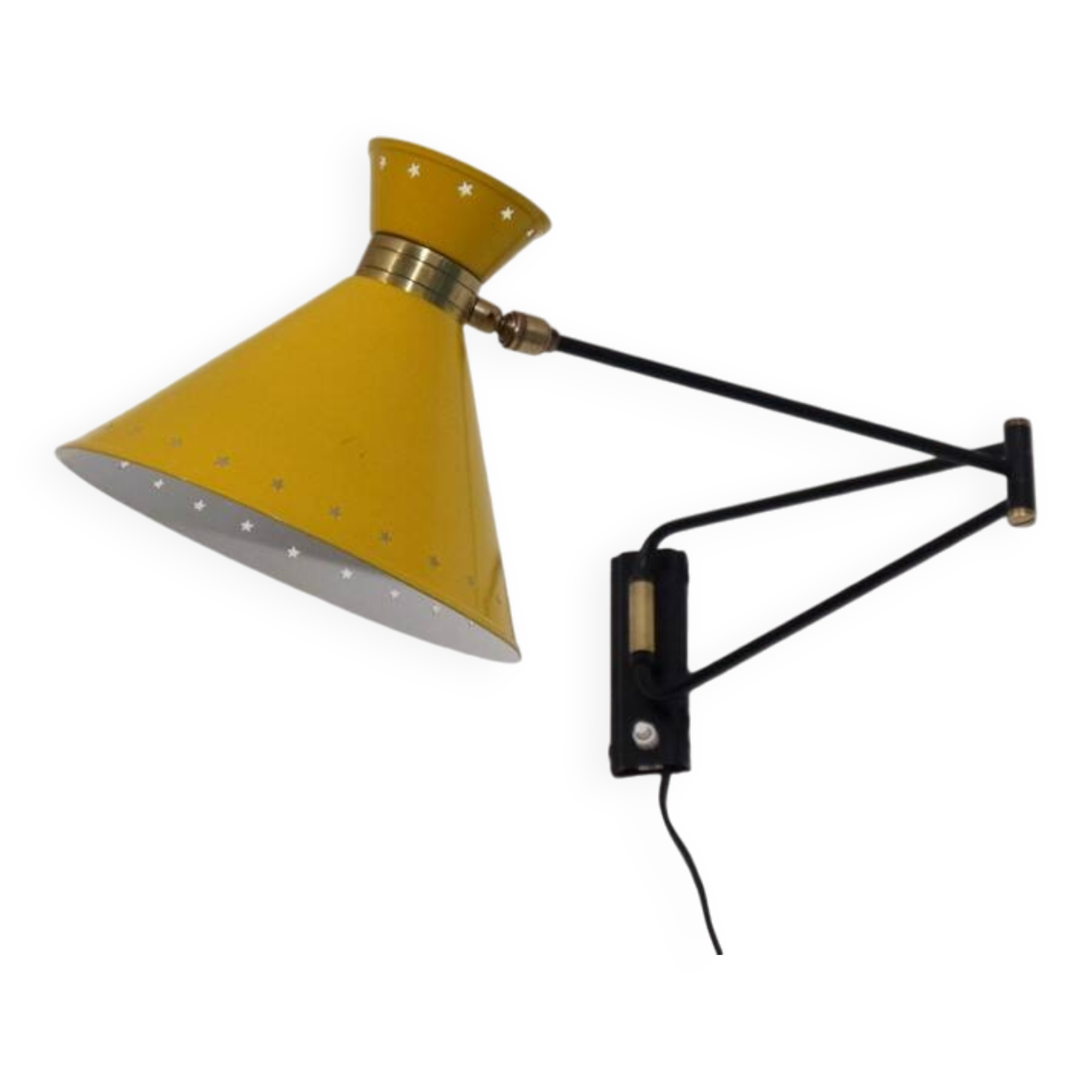 Lunel wall light with gallows design Rene Mathieu 1950
