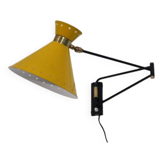 Lunel wall light with gallows design Rene Mathieu 1950