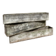 Three fibro cement or eternite planters