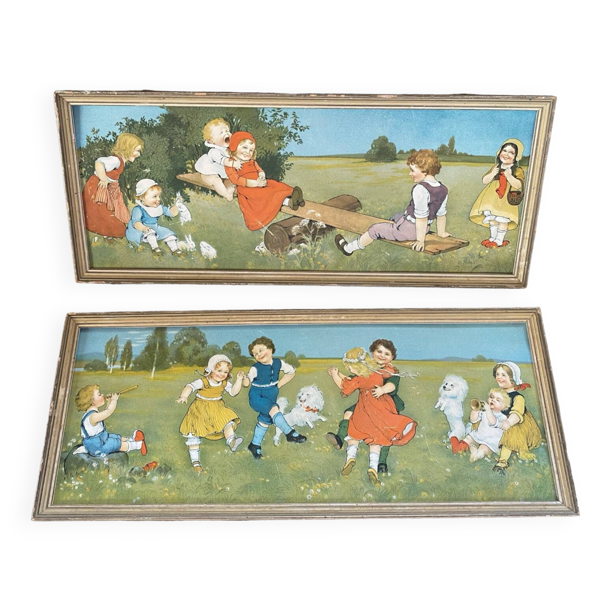 Lot of 2 old children's illustrations