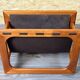 60s 70s newspaper holder Aksel Kjersgaard made of teak & leather