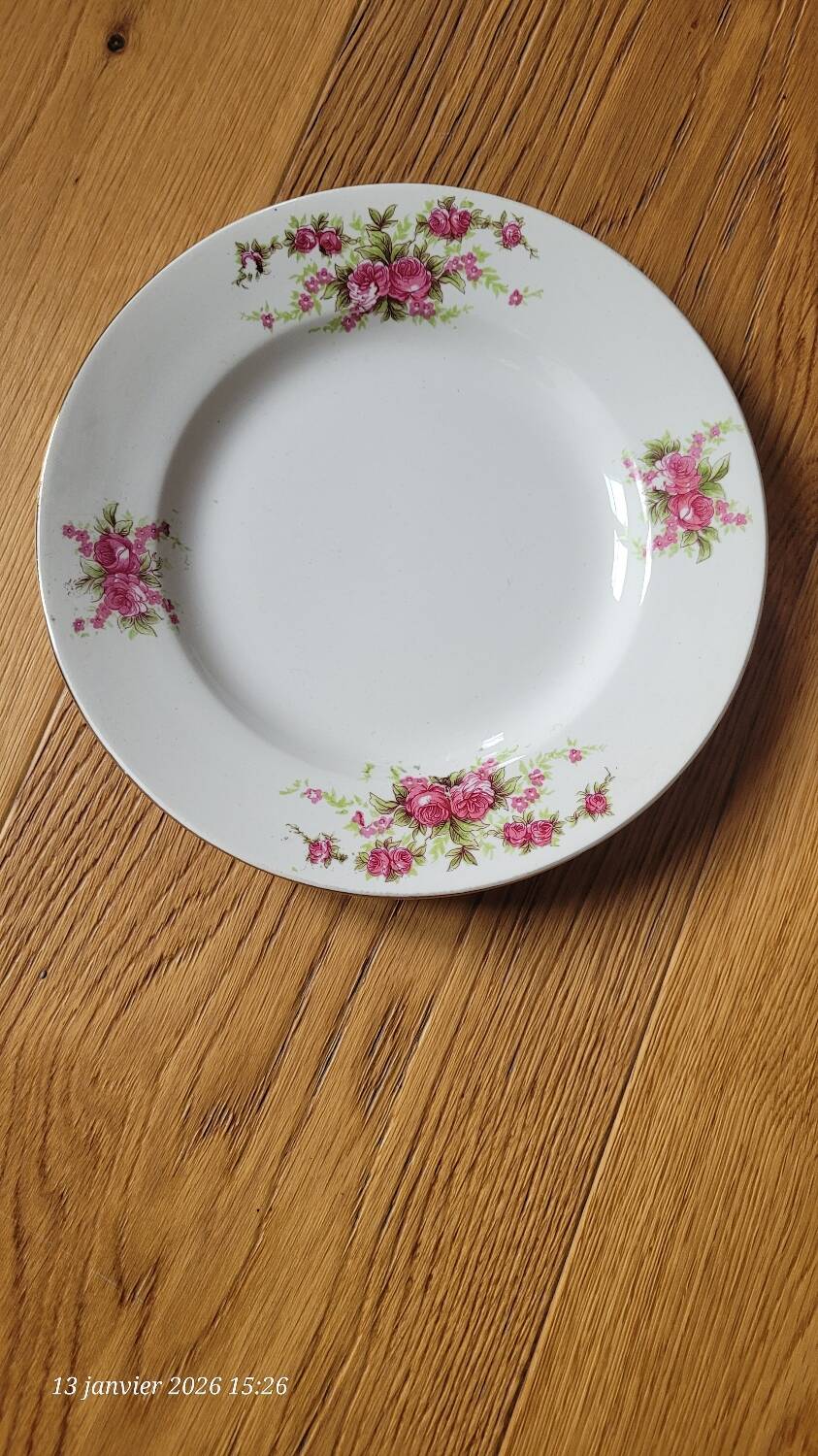 9 antique dessert plates