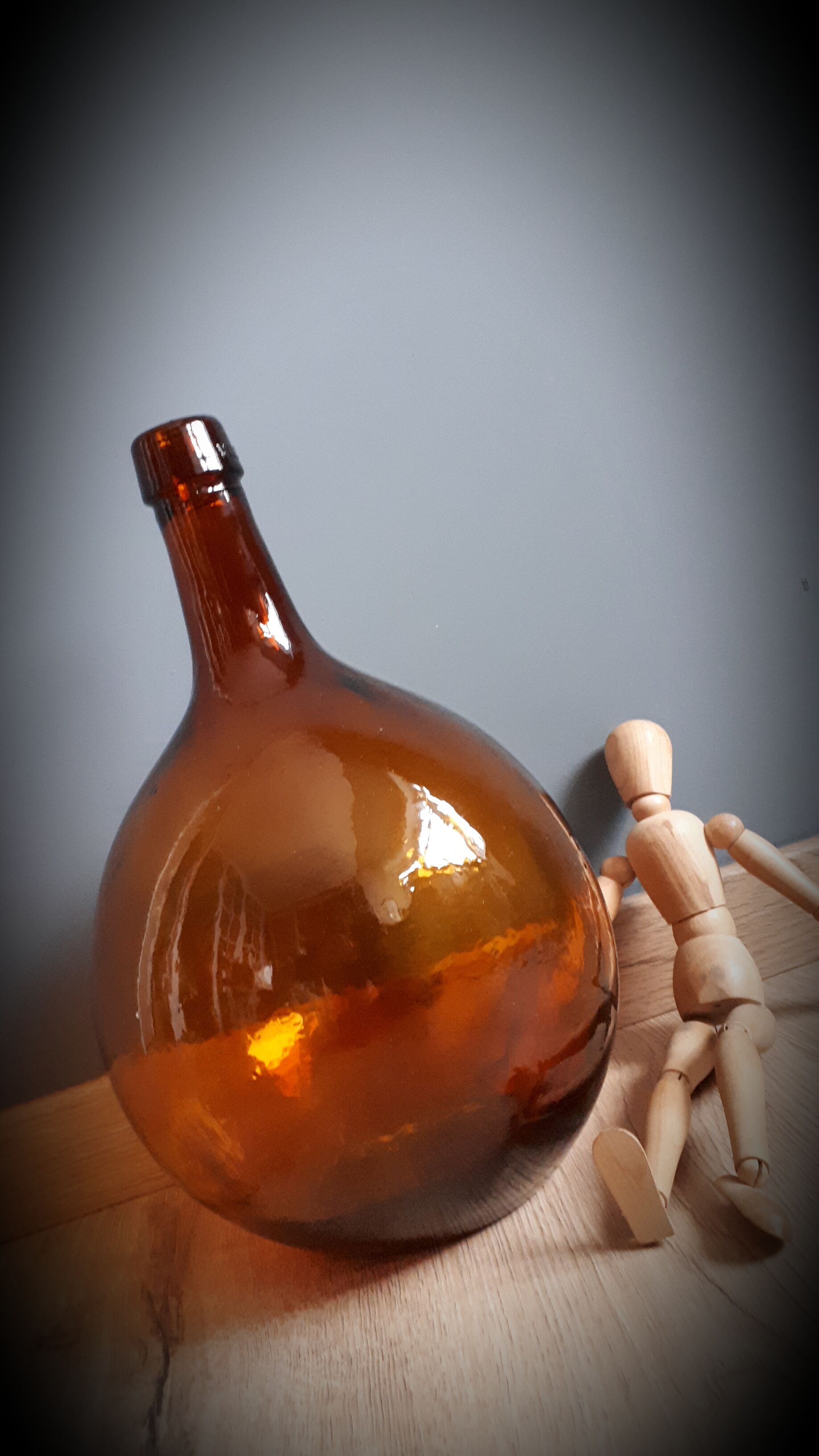 Authentic demijohn 5 L Brown