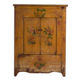 Antique painted pine wardrobe – China, circa 1920
