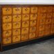Dutch industrial apothecary cabinet in beech and oak 1940s