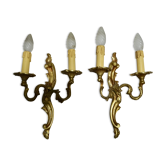 Paire d'appliques en bronze