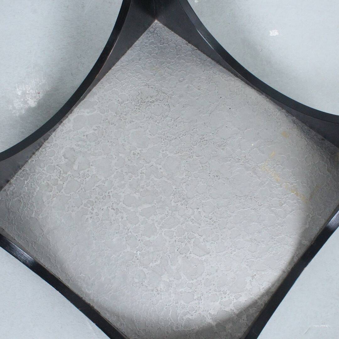 Heinz LILIENTHAL (1927-2006), coffee table, wood, engraved plaque, 1970s