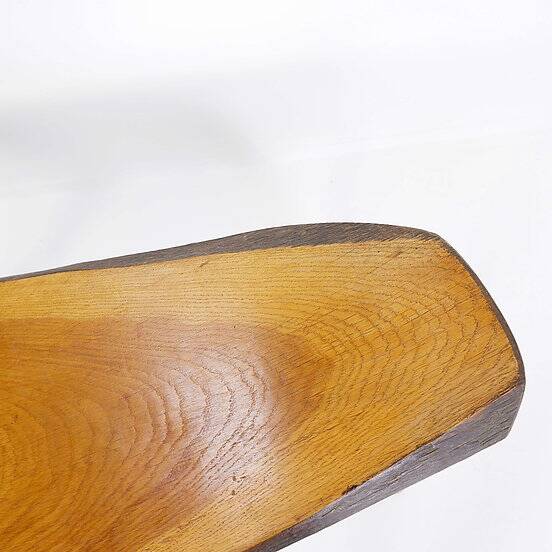 Vintage Brutalist coffee table / Side table in solid wood - 1960s