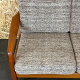 60s 70s teak sofa 2 seater couch J. Kristensen Danish Denmark Design 60s 70s