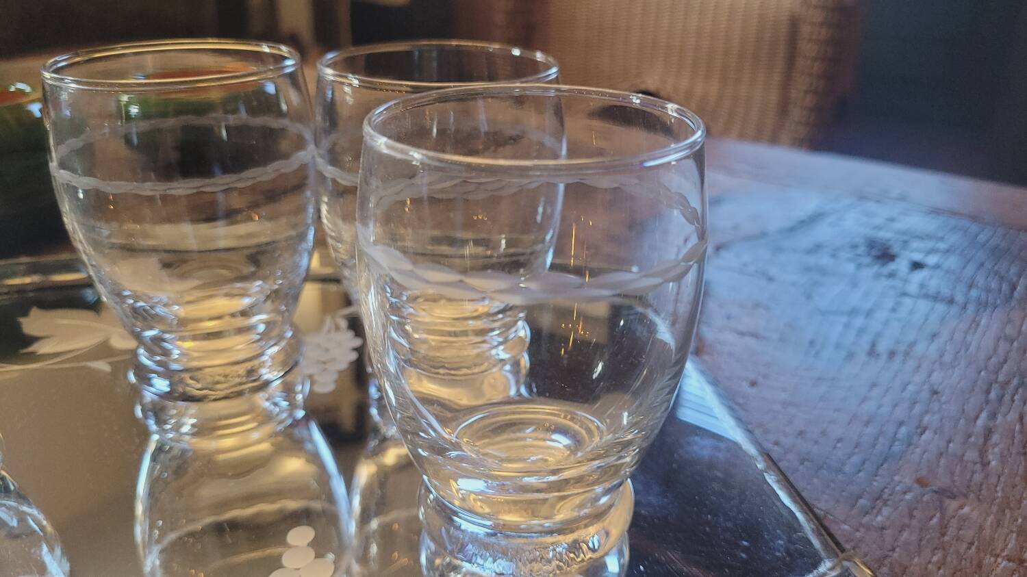 Verres ciselés 40's