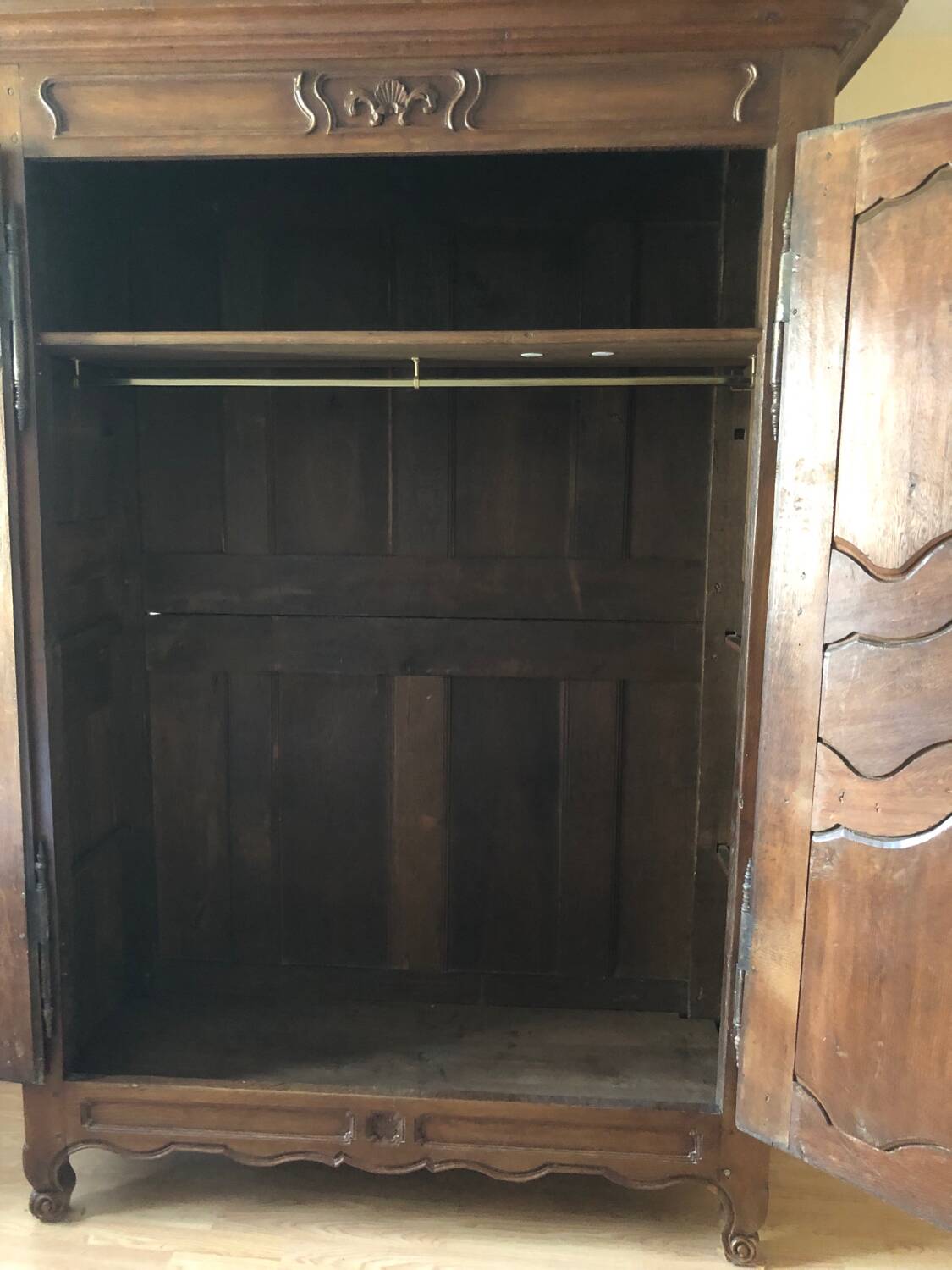 Louis XV style oak wardrobe