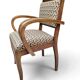 Art Deco armchair with a moustache backrest and curved armrests from the 1930s.