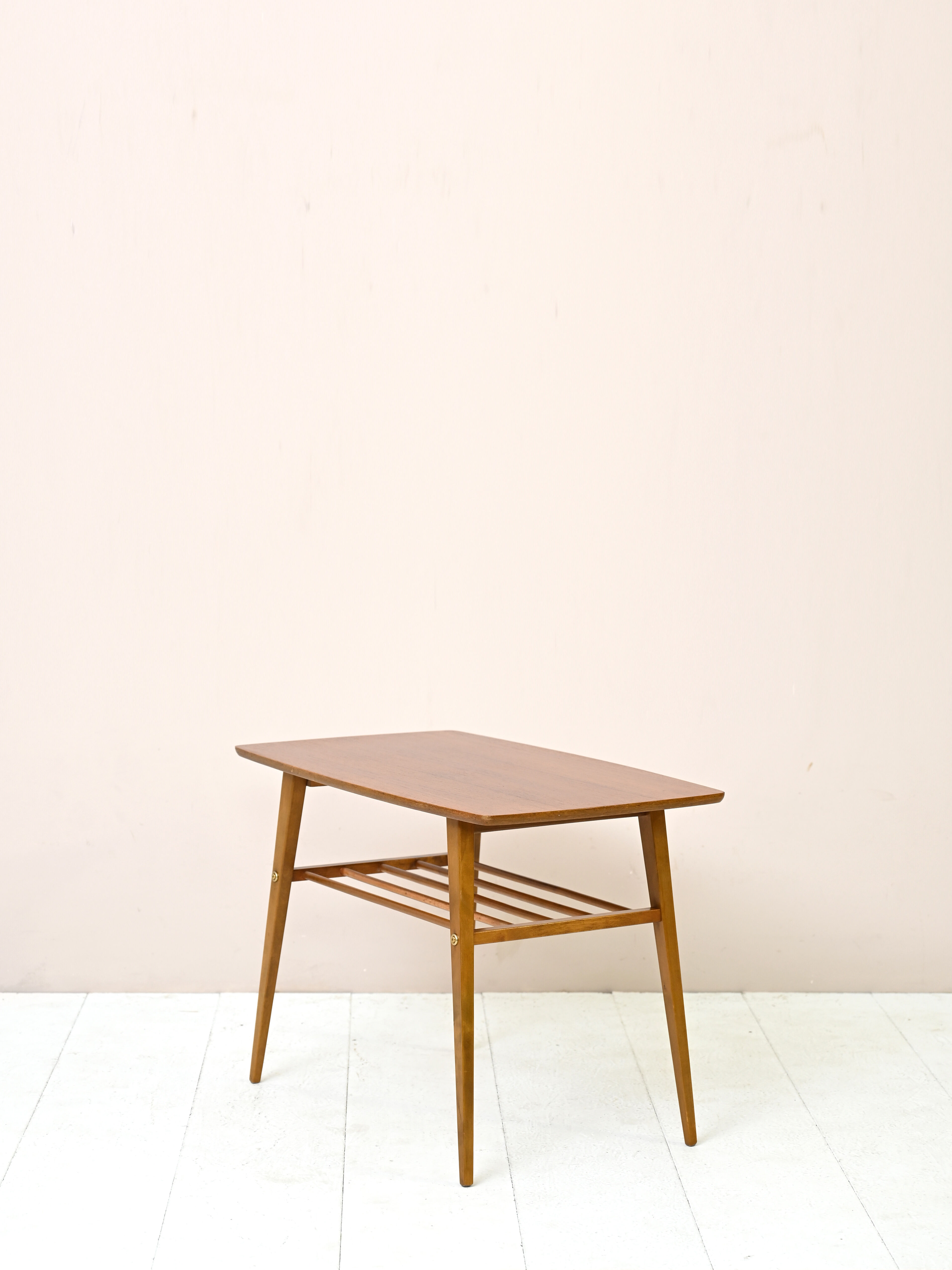 Vintage coffee table with magazine rack