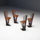 Industrial Wabi Sabi Primitive Chairs, France, 1950s