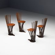 Industrial Wabi Sabi Primitive Chairs, France, 1950s