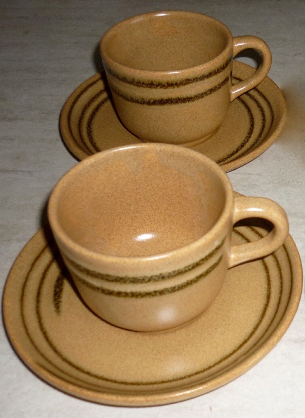 Pair of 2 Savoie Sarreguemines cups and saucers