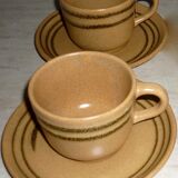 Pair of 2 Savoie Sarreguemines cups and saucers