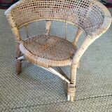 Fauteuil rotin enfant