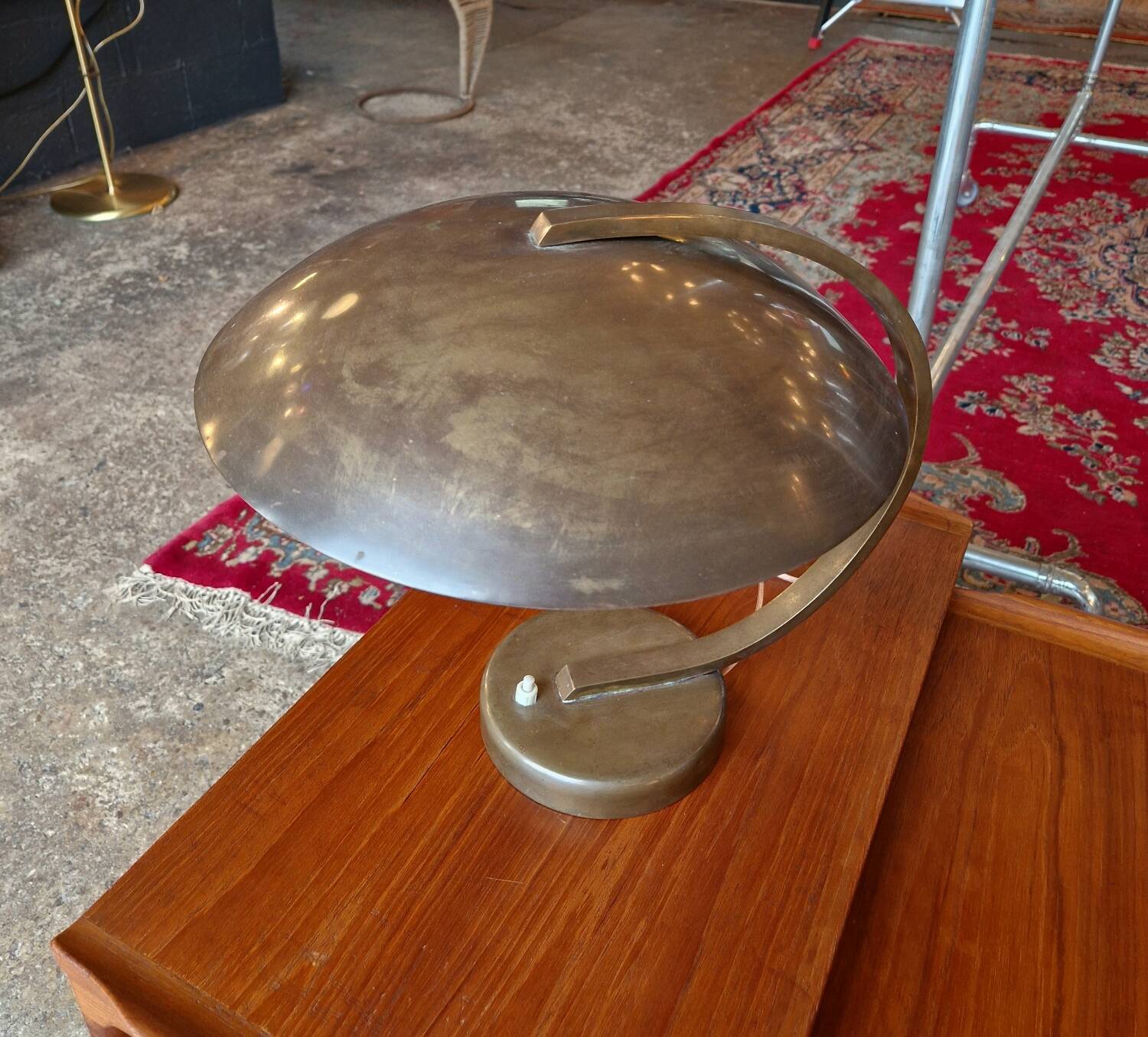 Bauhaus brass desk lamp, Egon Hillebrand