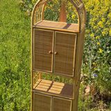 Storage unit, rattan bookcase, 1970