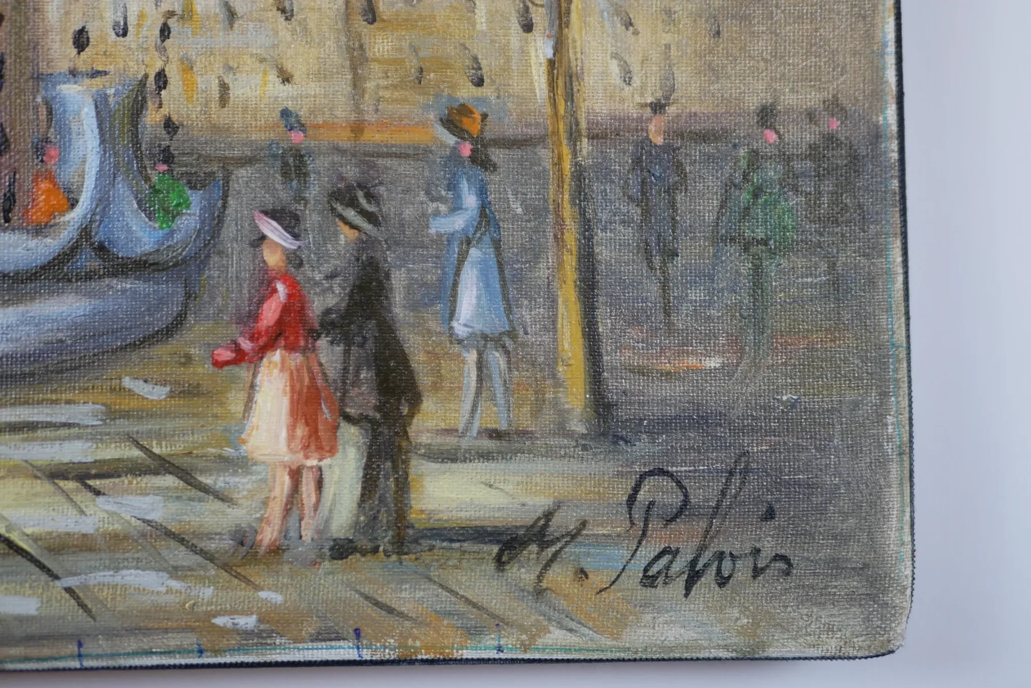 Michel Pabois - At the Paris Carousel - Oil on canvas signed.
