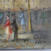 Michel Pabois - At the Paris Carousel - Oil on canvas signed.