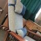 William Morris rocking chair, Arts and Crafts movement, refurbished.